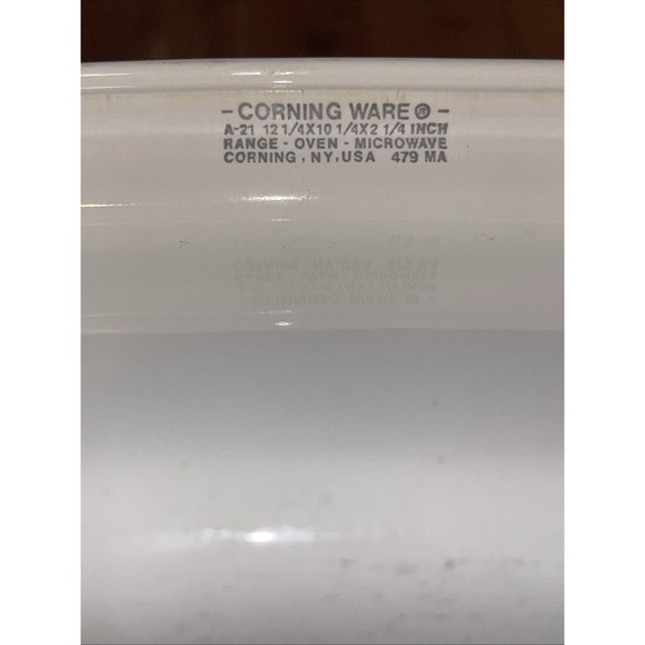 VTG Corning Ware Le Romarin Baking Pan Oven Range Roaster "12.25x10.25" Dish USA - Picture 7 of 7